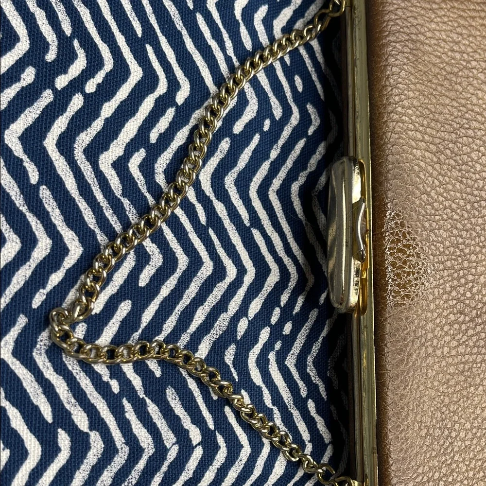 Elegant Vintage Brown Clutch with chain